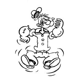 Dibujo para colorear: Popeye (Superhéroes) #84733 - Dibujos para Colorear e Imprimir Gratis