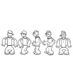 Dibujo para colorear: Popeye (Superhéroes) #84735 - Dibujos para Colorear e Imprimir Gratis