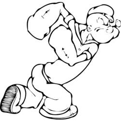 Dibujo para colorear: Popeye (Superhéroes) #84740 - Dibujos para Colorear e Imprimir Gratis