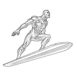 Dibujo para colorear: Silver Surfer (Superhéroes) #81132 - Dibujos para Colorear e Imprimir Gratis