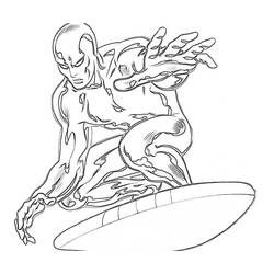 Dibujo para colorear: Silver Surfer (Superhéroes) #81139 - Dibujos para Colorear e Imprimir Gratis