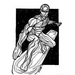 Dibujo para colorear: Silver Surfer (Superhéroes) #81179 - Dibujos para Colorear e Imprimir Gratis