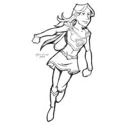 Dibujo para colorear: Supergirl (Superhéroes) #83924 - Dibujos para Colorear e Imprimir Gratis