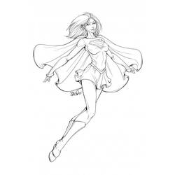 Dibujo para colorear: Supergirl (Superhéroes) #83929 - Dibujos para Colorear e Imprimir Gratis