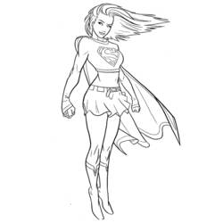 Dibujos para colorear: Supergirl - Dibujos para Colorear e Imprimir Gratis