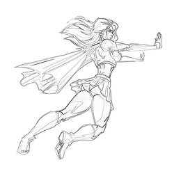 Dibujo para colorear: Supergirl (Superhéroes) #83936 - Dibujos para Colorear e Imprimir Gratis
