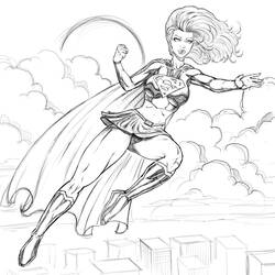 Dibujo para colorear: Supergirl (Superhéroes) #83938 - Dibujos para Colorear e Imprimir Gratis