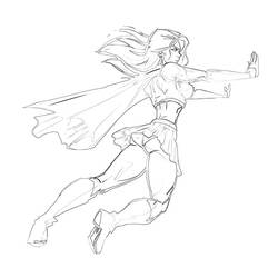 Dibujo para colorear: Supergirl (Superhéroes) #83953 - Dibujos para Colorear e Imprimir Gratis