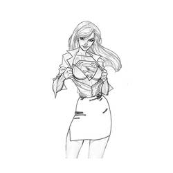 Dibujo para colorear: Supergirl (Superhéroes) #83955 - Dibujos para Colorear e Imprimir Gratis