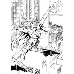 Dibujo para colorear: Supergirl (Superhéroes) #83982 - Dibujos para Colorear e Imprimir Gratis