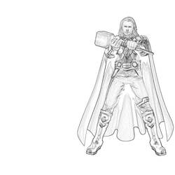Dibujo para colorear: Thor (Superhéroes) #75759 - Dibujos para Colorear e Imprimir Gratis