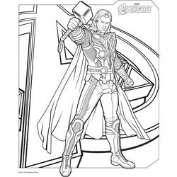 Dibujo para colorear: Thor (Superhéroes) #75760 - Dibujos para Colorear e Imprimir Gratis
