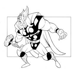 Dibujo para colorear: Thor (Superhéroes) #75767 - Dibujos para Colorear e Imprimir Gratis