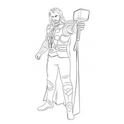 Dibujo para colorear: Thor (Superhéroes) #75778 - Dibujos para Colorear e Imprimir Gratis