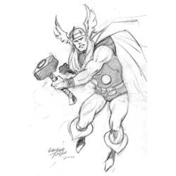 Dibujo para colorear: Thor (Superhéroes) #75810 - Dibujos para Colorear e Imprimir Gratis