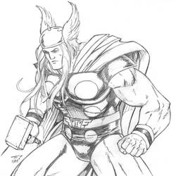 Dibujo para colorear: Thor (Superhéroes) #75839 - Dibujos para Colorear e Imprimir Gratis