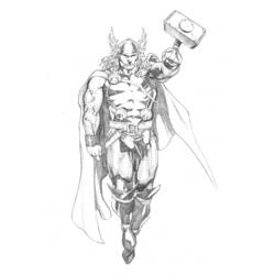 Dibujo para colorear: Thor (Superhéroes) #75858 - Dibujos para Colorear e Imprimir Gratis