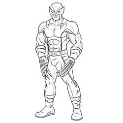 Dibujo para colorear: Wolverine (Superhéroes) #74854 - Dibujos para Colorear e Imprimir Gratis