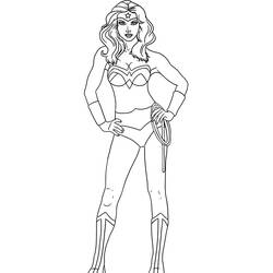 Dibujo para colorear: Wonder Woman (Superhéroes) #74548 - Dibujos para Colorear e Imprimir Gratis