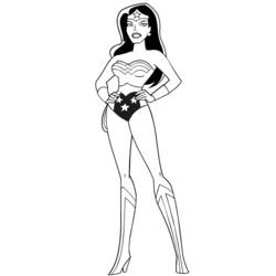 Dibujo para colorear: Wonder Woman (Superhéroes) #74550 - Dibujos para Colorear e Imprimir Gratis