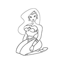 Dibujo para colorear: Wonder Woman (Superhéroes) #74584 - Dibujos para Colorear e Imprimir Gratis