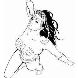 Dibujo para colorear: Wonder Woman (Superhéroes) #74614 - Dibujos para Colorear e Imprimir Gratis