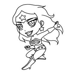 Dibujo para colorear: Wonder Woman (Superhéroes) #74620 - Dibujos para Colorear e Imprimir Gratis