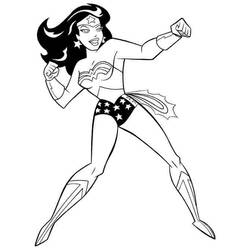 Dibujo para colorear: Wonder Woman (Superhéroes) #74634 - Dibujos para Colorear e Imprimir Gratis
