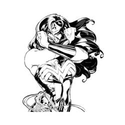 Dibujo para colorear: Wonder Woman (Superhéroes) #74643 - Dibujos para Colorear e Imprimir Gratis
