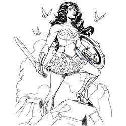 Dibujo para colorear: Wonder Woman (Superhéroes) #74655 - Dibujos para Colorear e Imprimir Gratis