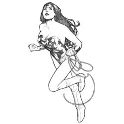 Dibujo para colorear: Wonder Woman (Superhéroes) #74656 - Dibujos para Colorear e Imprimir Gratis