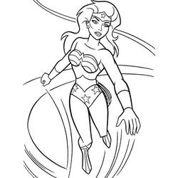 Dibujo para colorear: Wonder Woman (Superhéroes) #74659 - Dibujos para Colorear e Imprimir Gratis