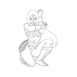 Dibujo para colorear: Wonder Woman (Superhéroes) #74660 - Dibujos para Colorear e Imprimir Gratis