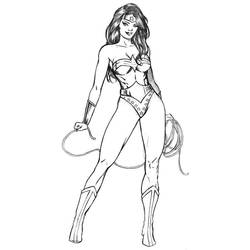 Dibujo para colorear: Wonder Woman (Superhéroes) #74679 - Dibujos para Colorear e Imprimir Gratis
