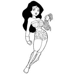 Dibujo para colorear: Wonder Woman (Superhéroes) #74707 - Dibujos para Colorear e Imprimir Gratis