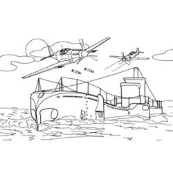 Dibujo para colorear: Aircraft carrier (Transporte) #137963 - Dibujos para Colorear e Imprimir Gratis