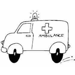 Dibujo para colorear: Ambulance (Transporte) #136748 - Dibujos para Colorear e Imprimir Gratis