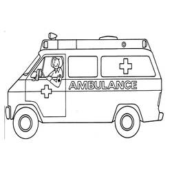 Dibujo para colorear: Ambulance (Transporte) #136750 - Dibujos para Colorear e Imprimir Gratis