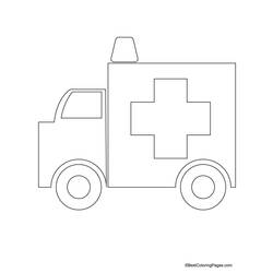 Dibujo para colorear: Ambulance (Transporte) #136754 - Dibujos para Colorear e Imprimir Gratis