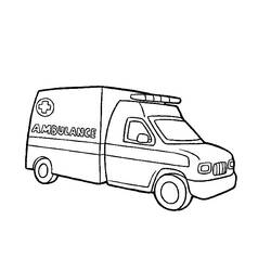 Dibujo para colorear: Ambulance (Transporte) #136755 - Dibujos para Colorear e Imprimir Gratis