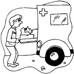 Dibujo para colorear: Ambulance (Transporte) #136757 - Dibujos para Colorear e Imprimir Gratis
