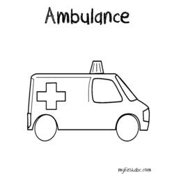 Dibujo para colorear: Ambulance (Transporte) #136761 - Dibujos para Colorear e Imprimir Gratis