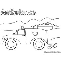 Dibujo para colorear: Ambulance (Transporte) #136765 - Dibujos para Colorear e Imprimir Gratis