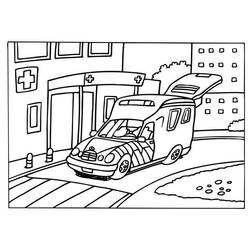 Dibujo para colorear: Ambulance (Transporte) #136769 - Dibujos para Colorear e Imprimir Gratis