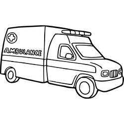 Dibujo para colorear: Ambulance (Transporte) #136775 - Dibujos para Colorear e Imprimir Gratis