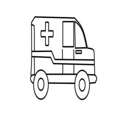 Dibujo para colorear: Ambulance (Transporte) #136782 - Dibujos para Colorear e Imprimir Gratis