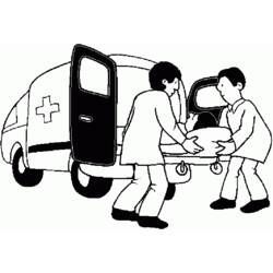 Dibujo para colorear: Ambulance (Transporte) #136787 - Dibujos para Colorear e Imprimir Gratis