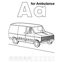 Dibujo para colorear: Ambulance (Transporte) #136797 - Dibujos para Colorear e Imprimir Gratis
