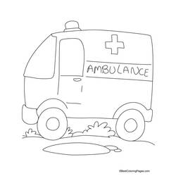Dibujo para colorear: Ambulance (Transporte) #136831 - Dibujos para Colorear e Imprimir Gratis