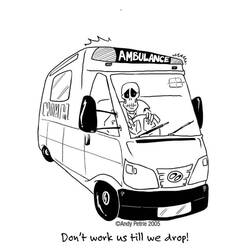 Dibujo para colorear: Ambulance (Transporte) #136850 - Dibujos para Colorear e Imprimir Gratis